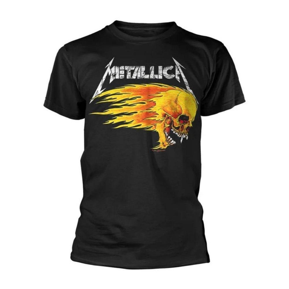 Metallica Unisex T-Shirt Flaming Skull Tour 94 Unisex Design T-Shirt For Fan